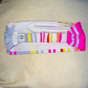 Reversible neon striped Lululemon headband